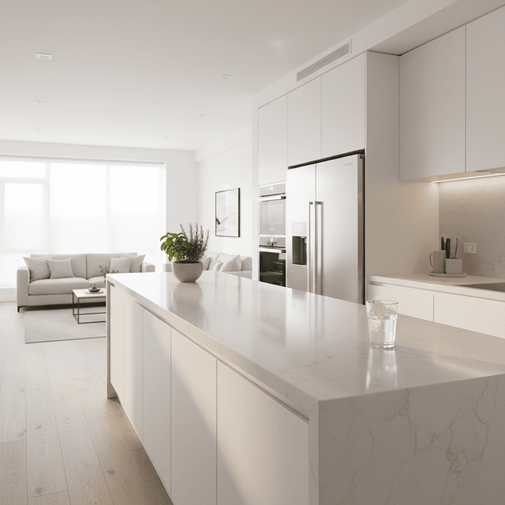 Property manager conducting residential property inspection